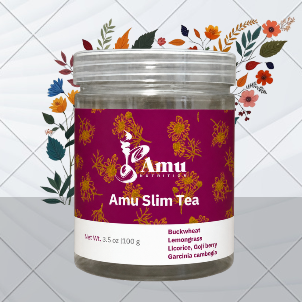 Amu Slim Tea | Tartary Buckwheat, Lemongrass, Goji & Garcinia, 100g