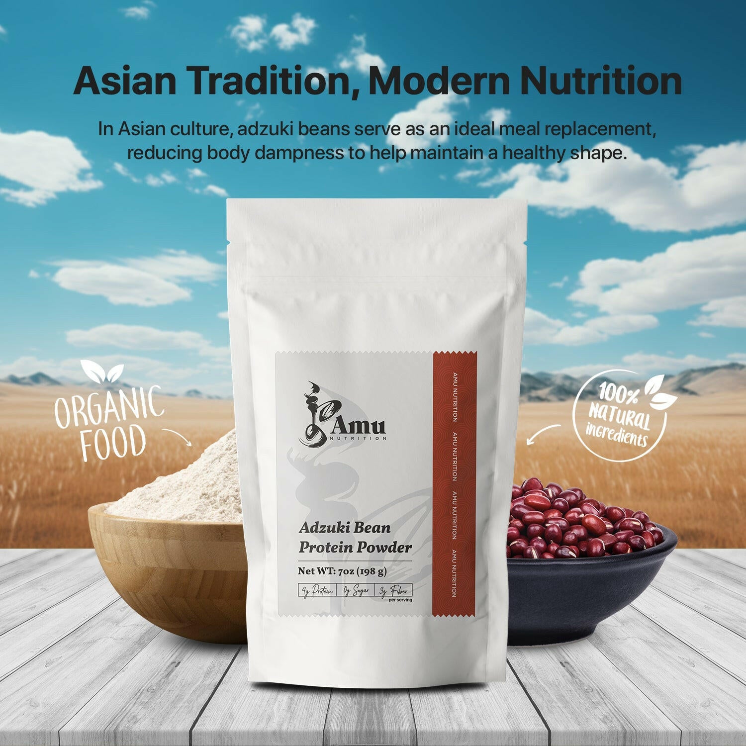 Roasted Adzuki bean powder.