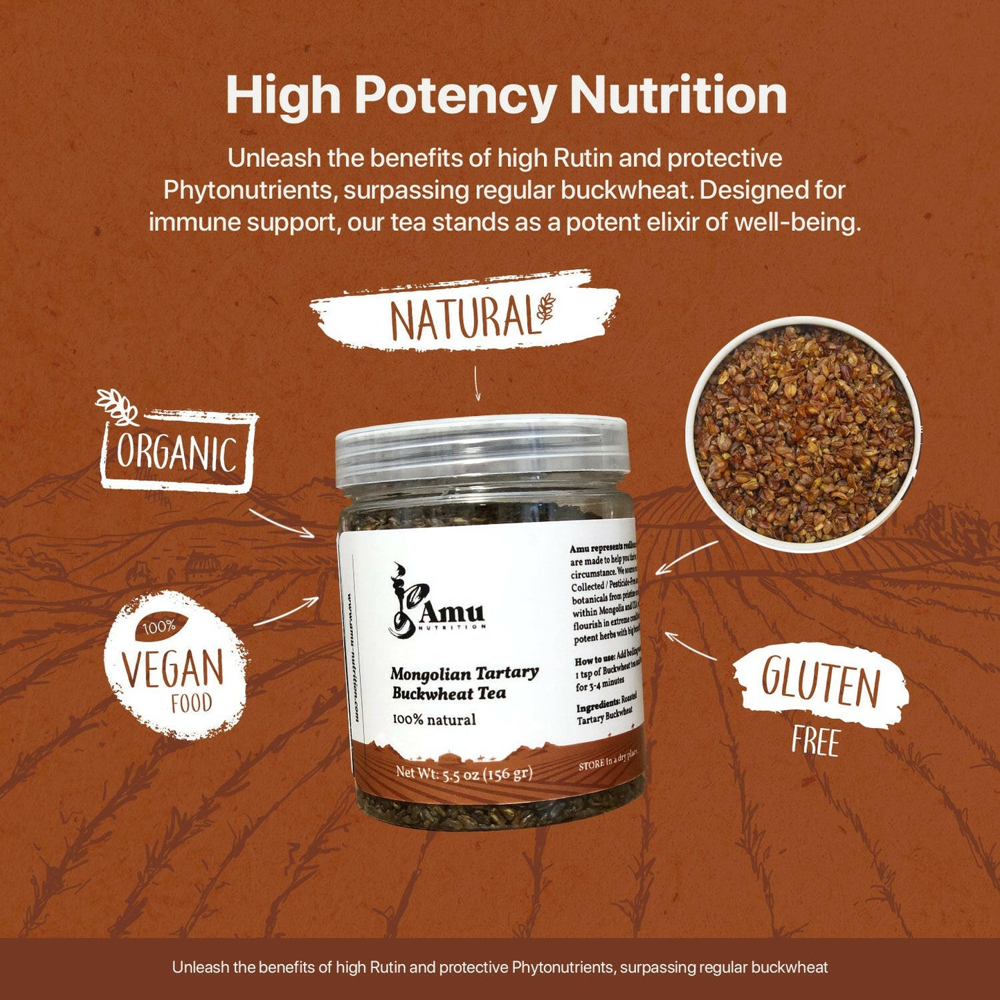 Himalayan Tartary buckwheat tea Bulk /Himalayan buckwheat tea