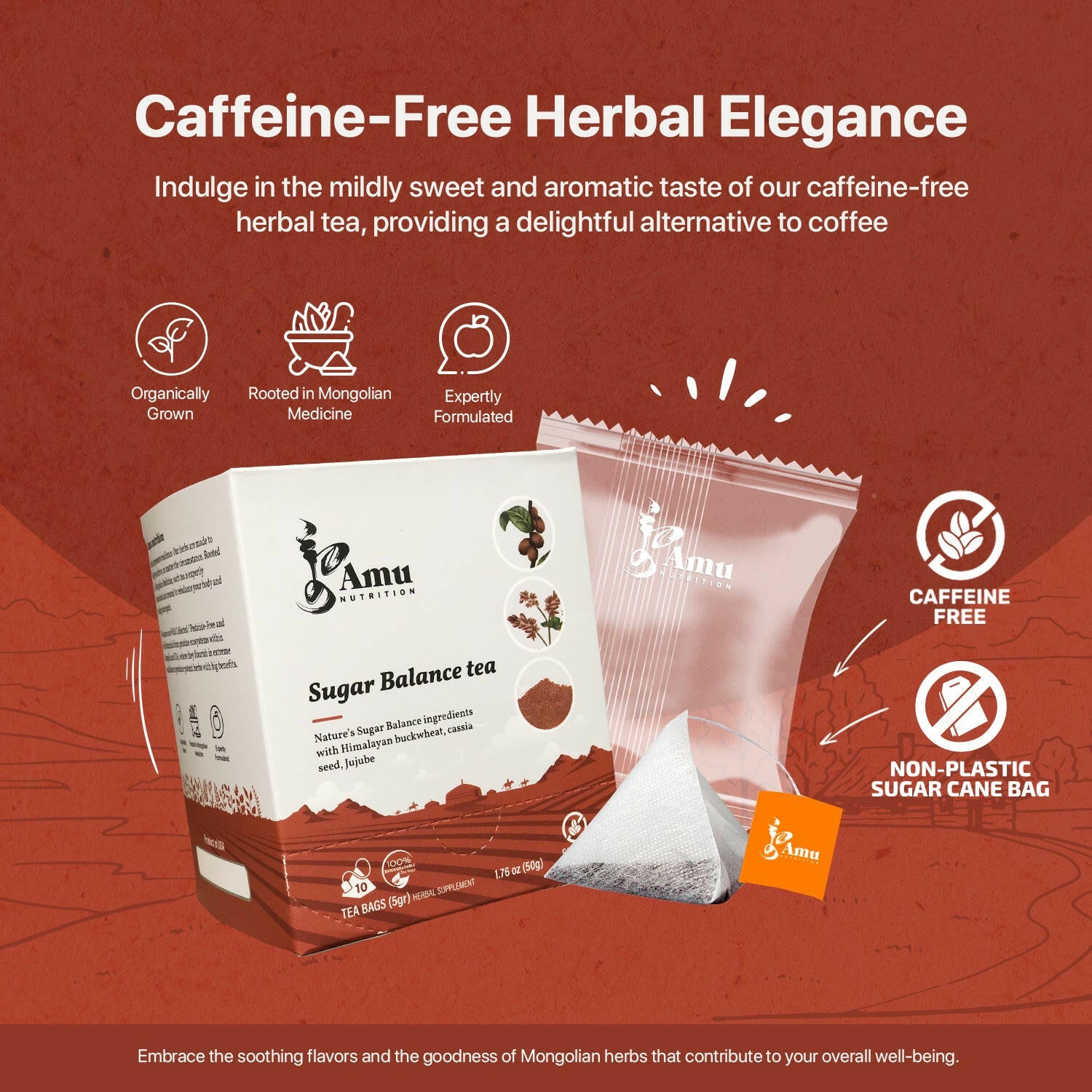 Sugar balance tea with 10 sugarcane tbgs / anti diabetic tea