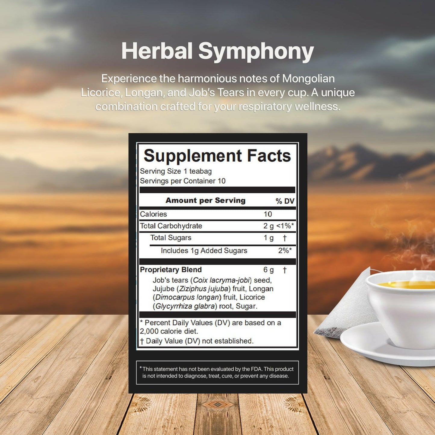 Breathe tea  with 10 sugarcane tbgs /Cleanse the lung