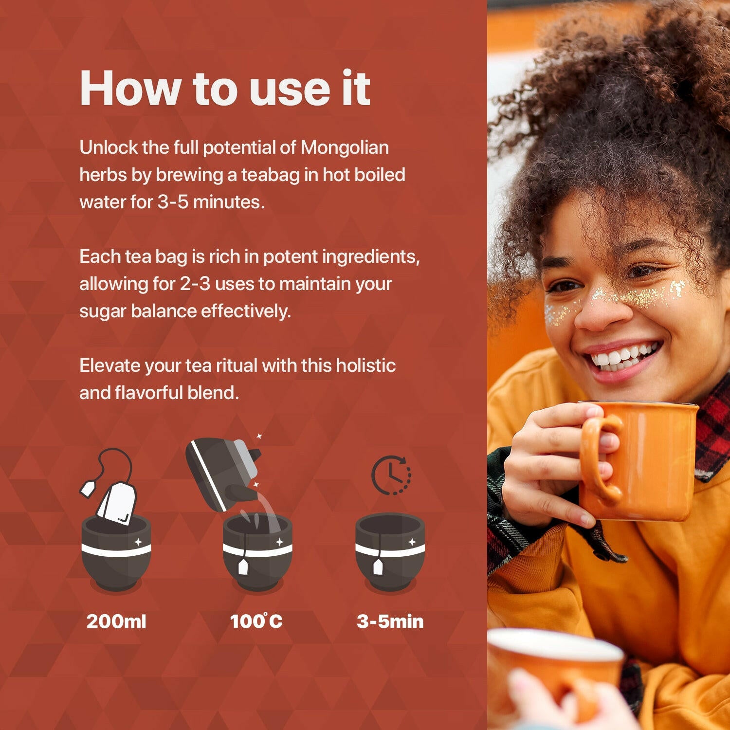 Sugar balance tea with 10 sugarcane tbgs / anti diabetic tea