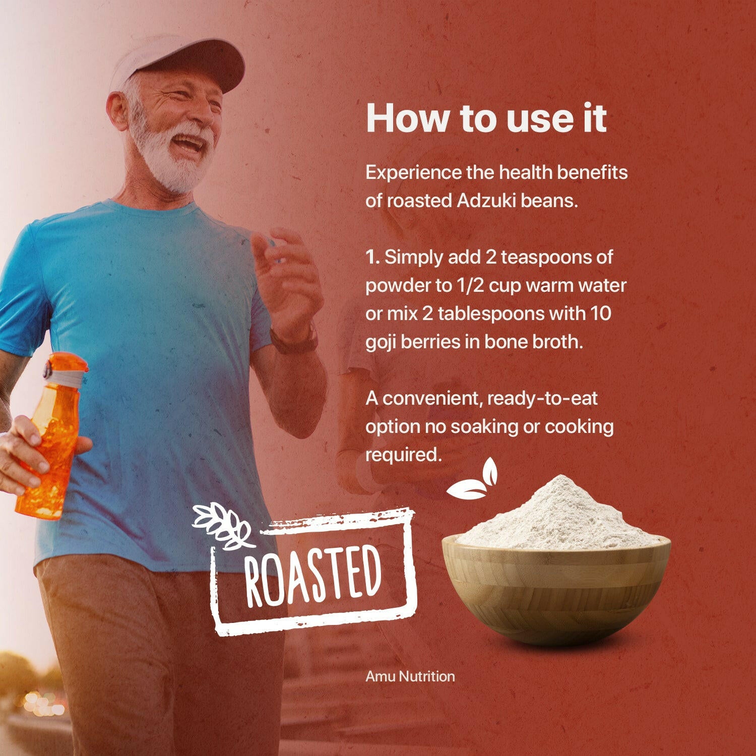 Roasted Adzuki bean powder.