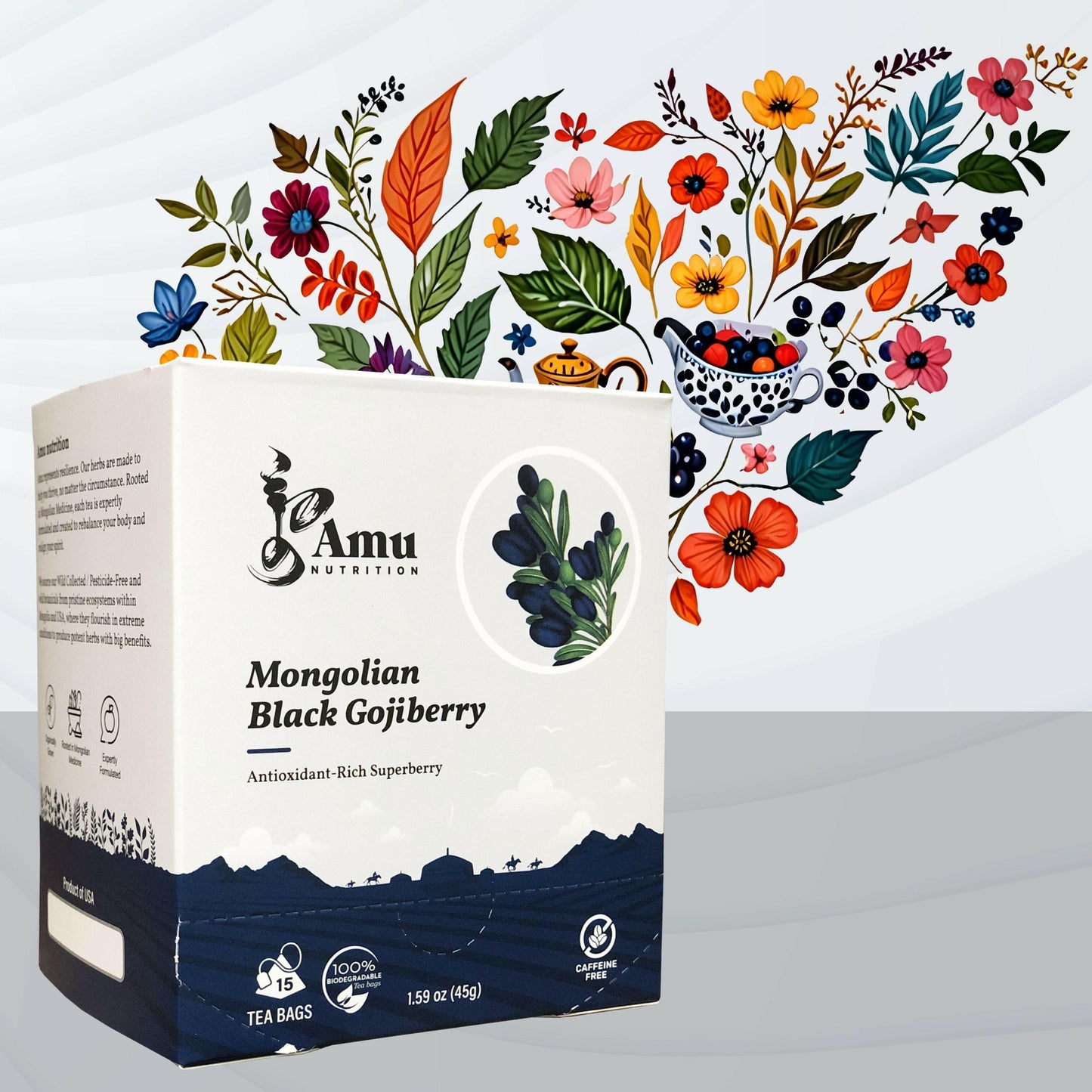 14-Day Immunity & Resilience Bundle – Herbal Tea, Superfoods, and Self-Guided Diet Plan to Support for Low Immunity, Dry Skin, Anxiety, Digestive Issues, and Sleep Disturbances Amu – Unique combination of Ancient wisdom & Modern Nutrition