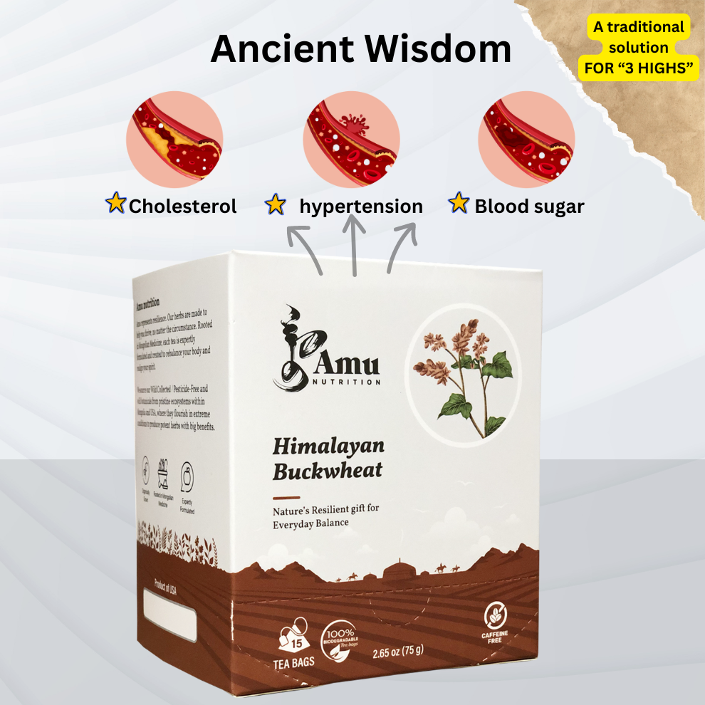 Himalayan Tartary Buckwheat Tea (Bulk) – Nutty, Earthy Flavor for Digestion, Blood Sugar, Skin, and Heart Health with High Rutin & Quercetin 15 sugarcane tbgs