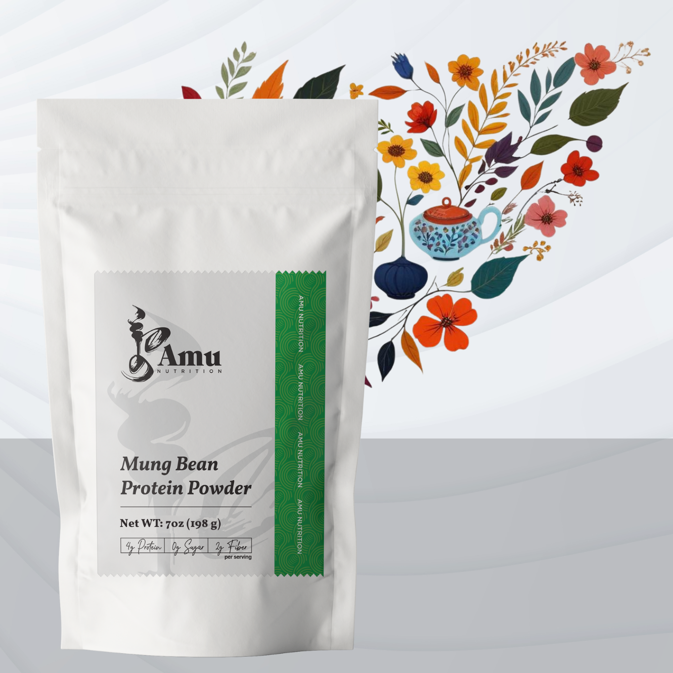 Roasted Mung Bean Powder – 198 g- Gluten-Free, Celiac-Friendly, Low-Calorie, Traditionally Used for Detox and Digestive Health