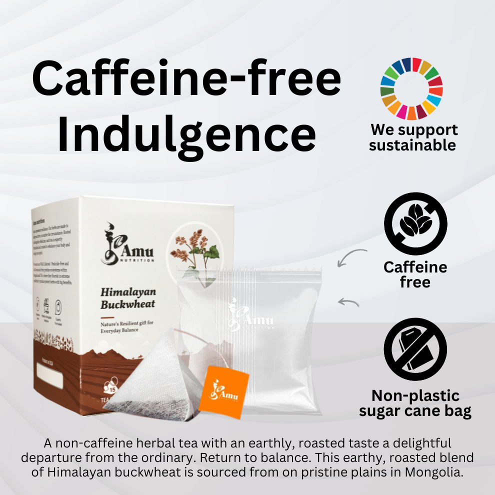 Himalayan Tartary Buckwheat Tea (Bulk) – Nutty, Earthy Flavor for Digestion, Blood Sugar, Skin, and Heart Health with High Rutin & Quercetin 15 sugarcane tbgs