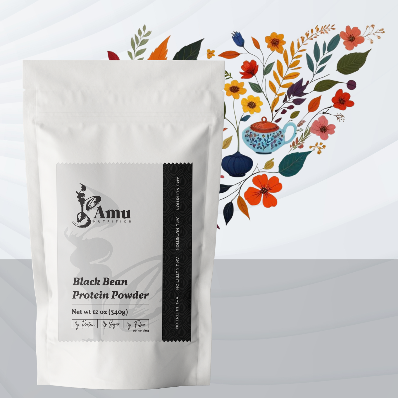Roasted Black Bean Powder – 198 g- Gluten-Free, High in Protein, Traditionally Used for Hair Health, Kidney Support, Energy & Stamina