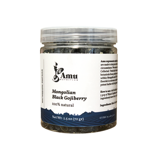 Mongolian Black Gojiberry Tea Discover the alluring blend of naturally sweet and tart Blackgojiberry Tea. Rich in anthocyanins, caffeine-free, and a women's wellness tonic. Hand-picked from Mongolia for vitality.