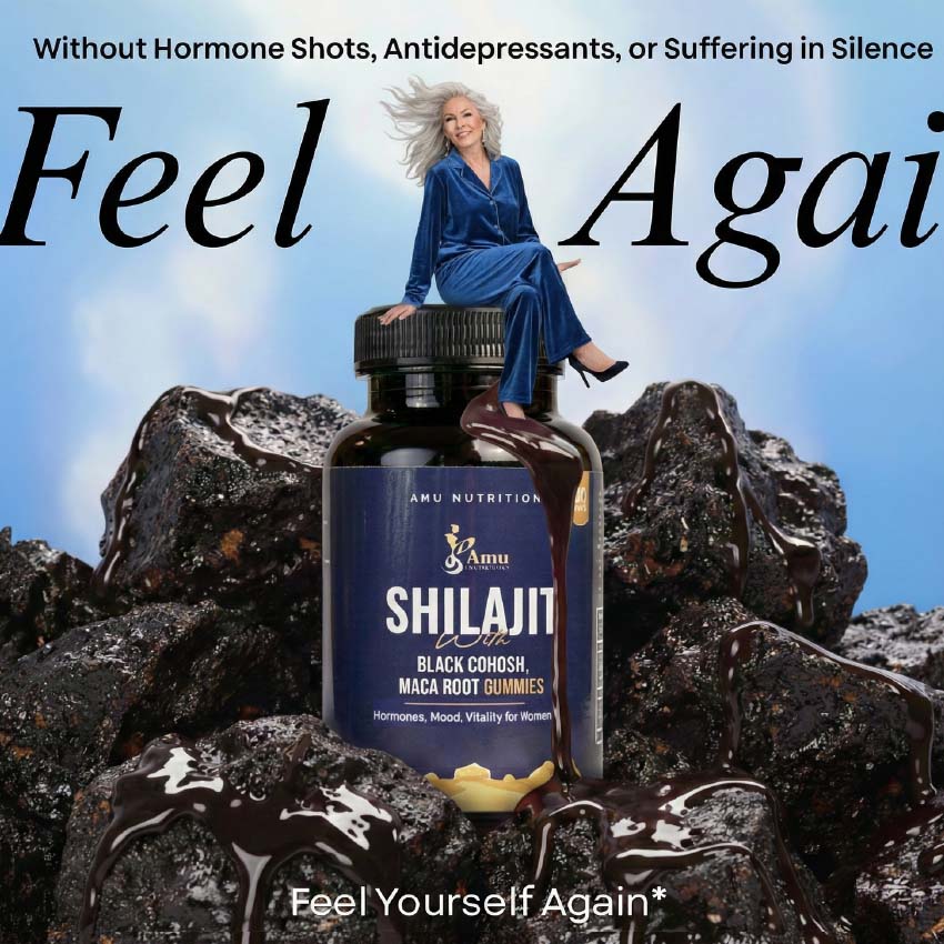 Shilajit with Mace root, Black Cohosh Gummies for Pre-Menopause, Menopause, Post-Menopause Women– 60 ct