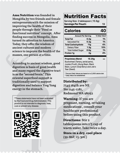 Digestion Formula- Oriental superfood – High Fiber, Gluten-Free, Celiac-Friendly