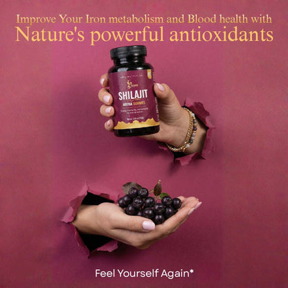 Shilajit with Aronia Gummies  for Men & Women 60 ct, made in USA