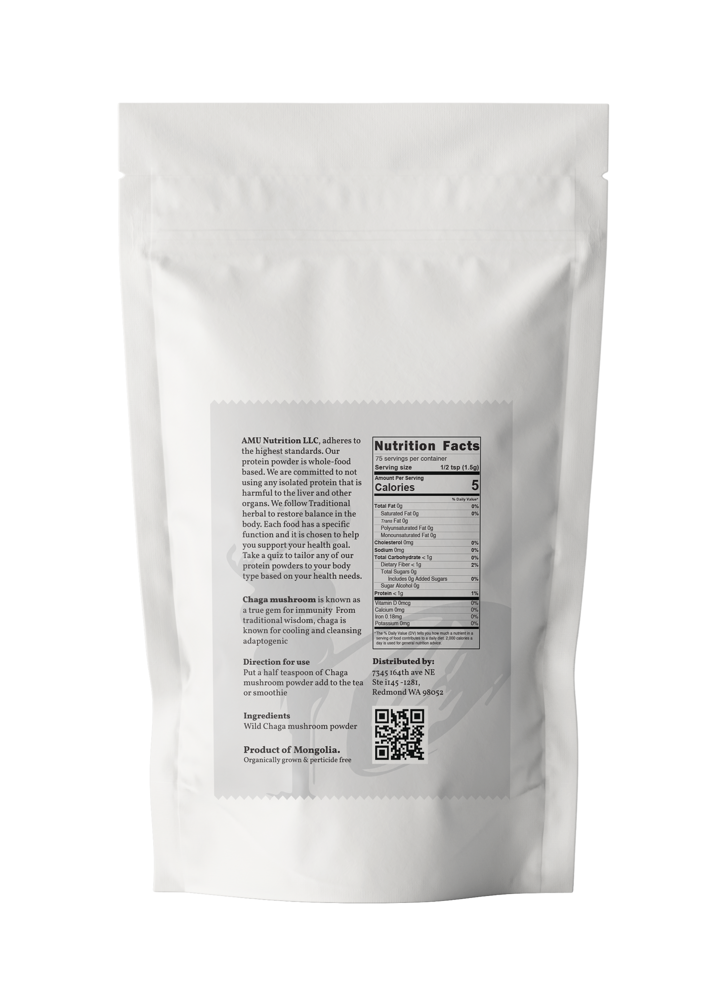 Mongolian Chaga Mushroom Powder 113gr