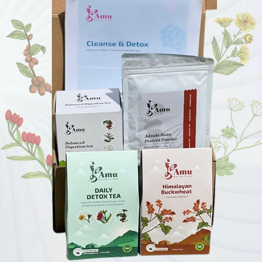 14-Day Cleanse & Detox Bundle – Herbal Tea, Superfoods, and Self-Guided Diet Plan for Liver Detoxification with Oriental Medicine Approach – Supports Appetite Control, Skin Health, and Reduces Fatigue