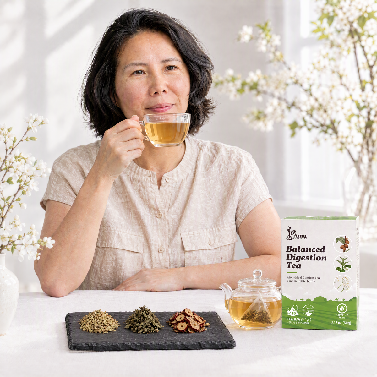 Balanced Digestion Tea - 15 Sugarcane Tea Bags