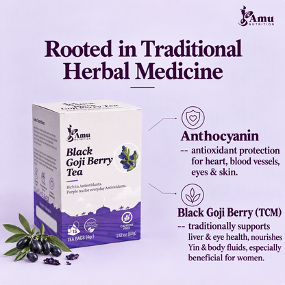 Black Goji Berry Tea - 15 Sugarcane Tea Bags