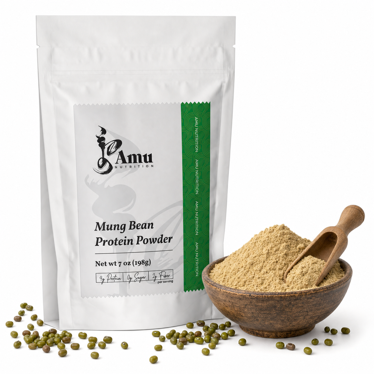 Roasted Mung Bean Powder – 198 g Gluten-Free Plant-Based Superfood