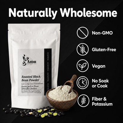 Roasted Black Bean Powder – 198 g Plant-Based Protein Superfood