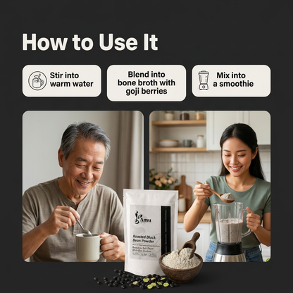 Roasted Black Bean Powder – 198 g Plant-Based Protein Superfood