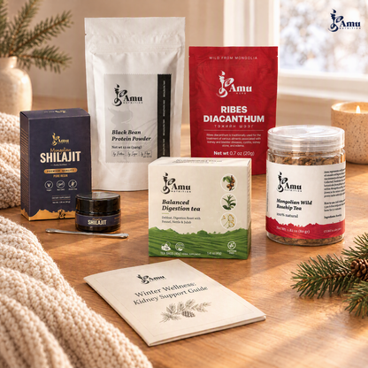 Winter Wellness Kidney Support Set - Shilajit, Black Beans, 3 Teas + Written Class