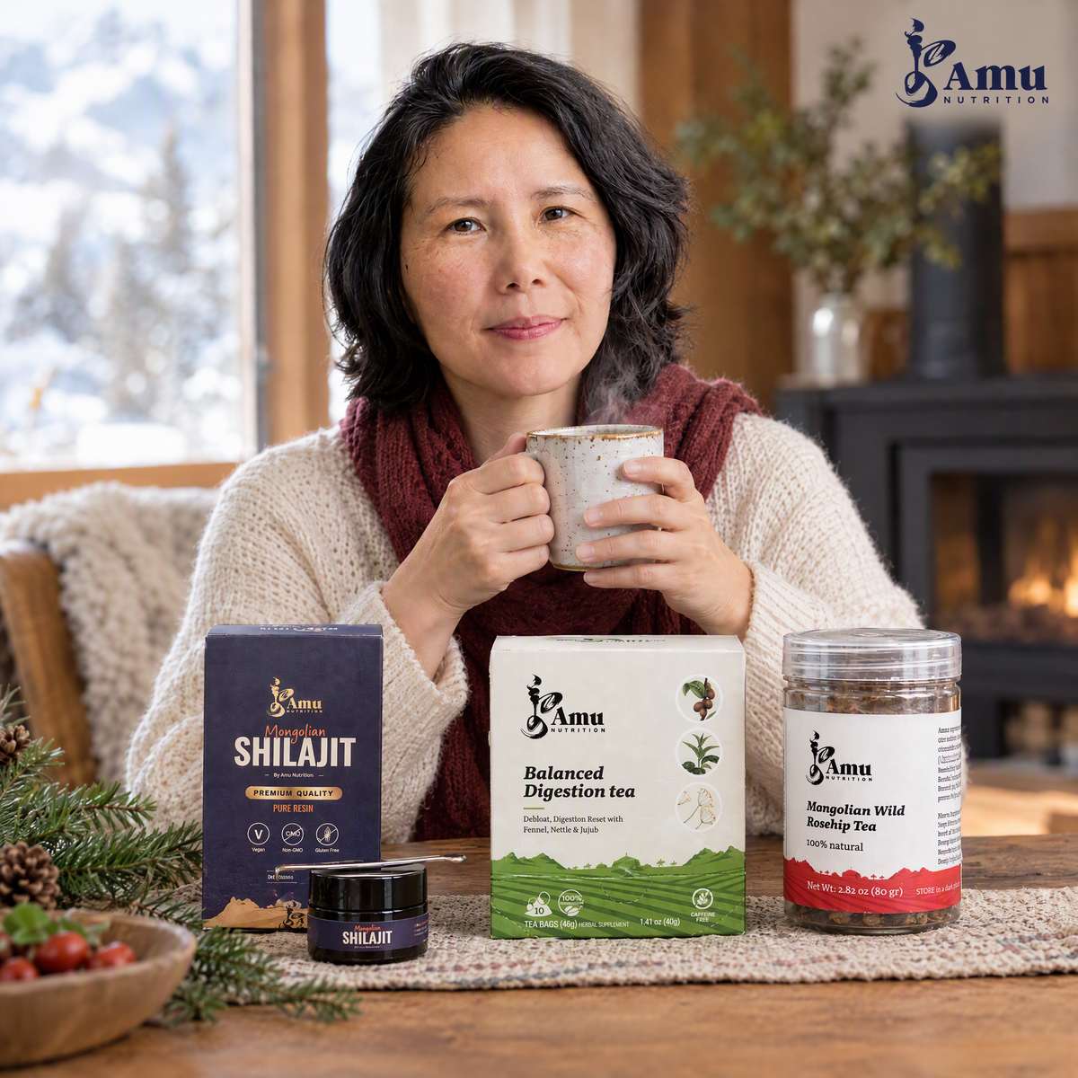 Winter Wellness Kidney Support Set - Shilajit, Black Beans, 3 Teas + Written Class